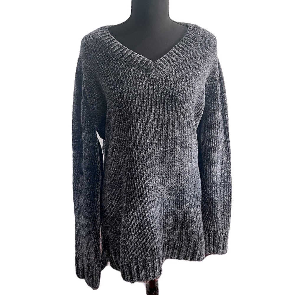 Orvis Navy Chenille V-Neck Sweater (Extra Large)